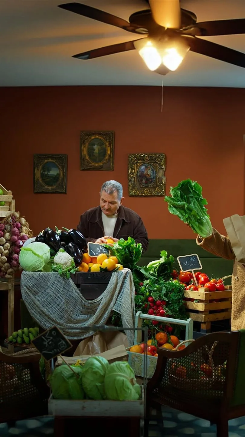 Commercial frame from the Marketworld App advertisement